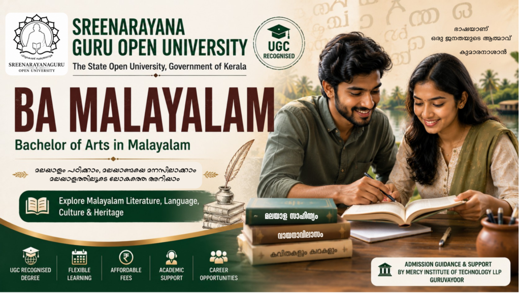 Bachelor of Arts in Malayalam (BA Malayalam)