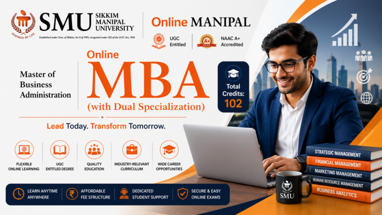 Professional student pursuing Online MBA with Dual Specialization from Sikkim Manipal University