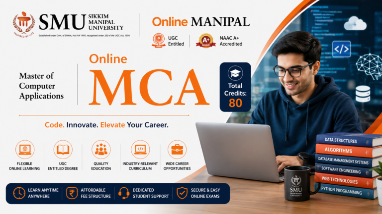 Male student pursuing Online Master of Computer Applications from Sikkim Manipal University through Online Manipal